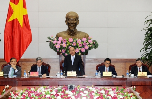 Thủ tướng Nguyễn Xuân Phúc phát biểu tại buổi làm việc với Liên hiệp các Hội Khoa học và Kỹ thuật Việt Nam