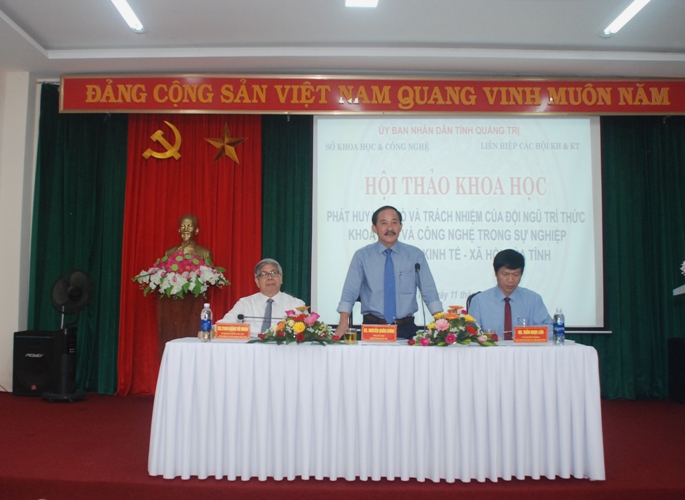 Ông Nguyễn Quân Chính, PCT UBND tỉnh phát biểu tại hội thảo