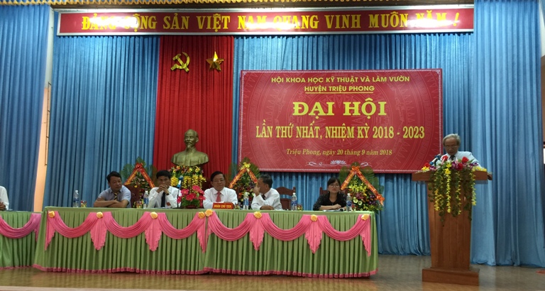Đồng chí Nguyễn Thái Nhân, Phó Bí thư Đảng Đoàn, Phó Chủ tịch thường trực  Liên hiệp các Hội Khoa học và Kỹ thuật tỉnh Quảng Trị phát biểu chỉ đạo Đại Hội.