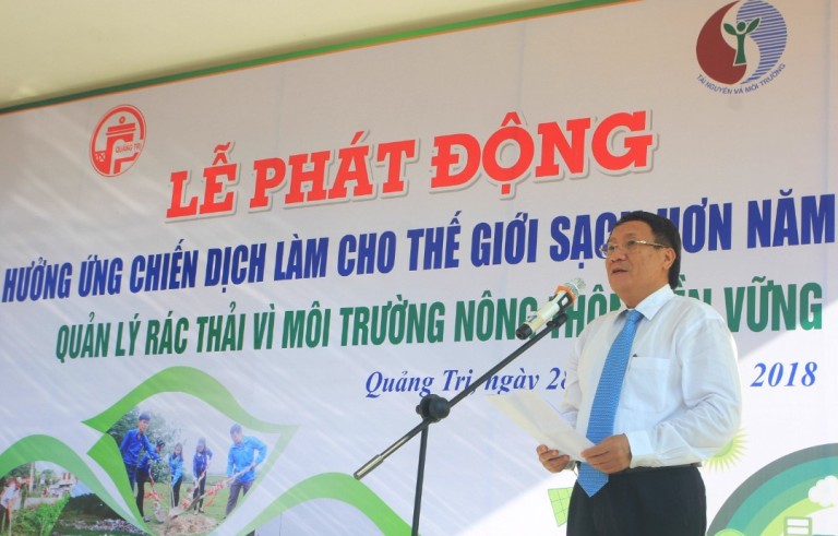 Ông Hà Sỹ Đồng, Phó Chủ tịch UBND tỉnh Quảng Trị phát biểu tại lễ phát động