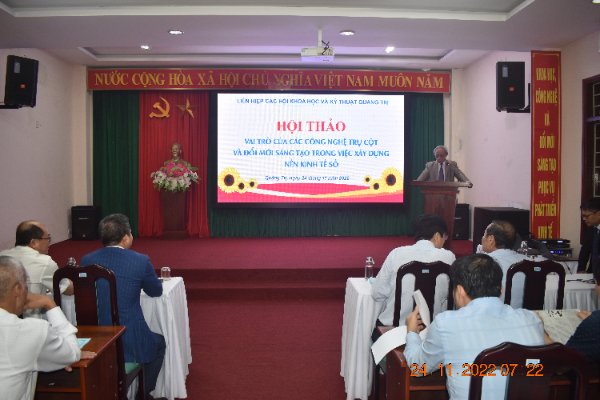 Ông Nguyễn Thái Nhân – PCT Liên hiệp các Hội KH&KT tỉnh phát biểu khai mạc Hội thảo
